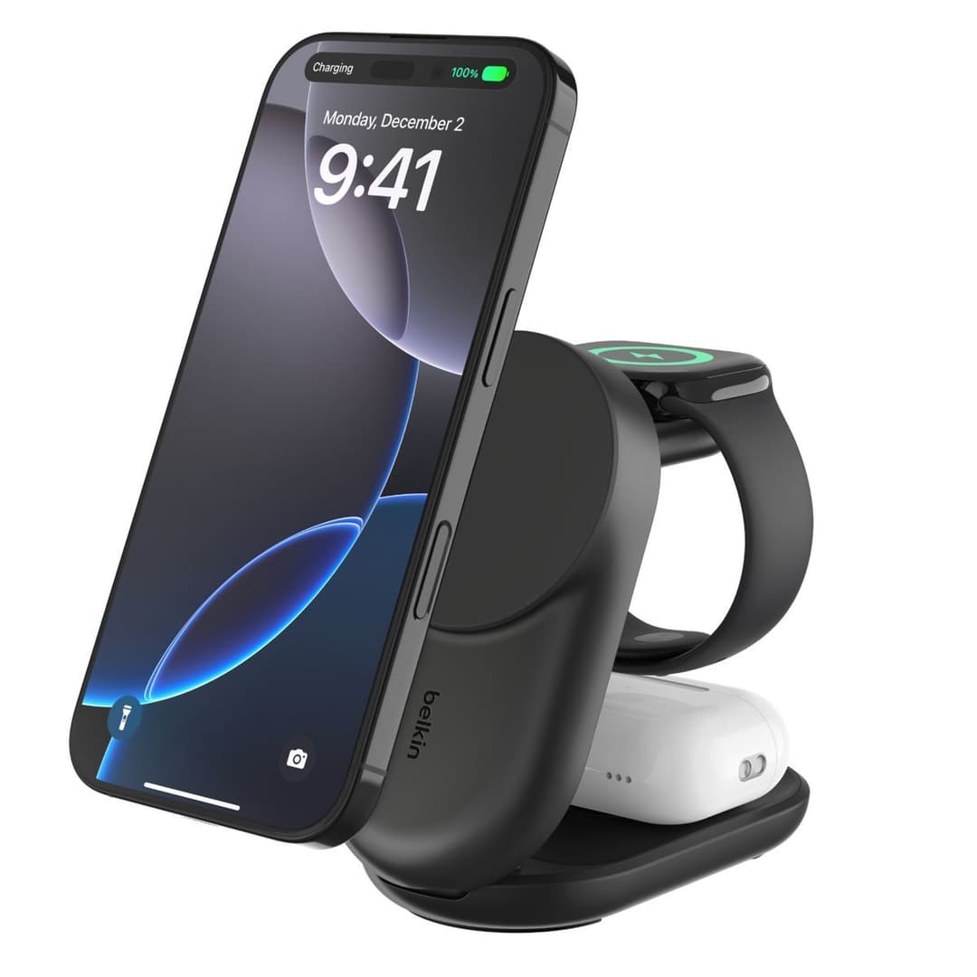 Belkin Qi2 25W 3-in-1 Wireless Foldable Magnetic Charger - Image 1