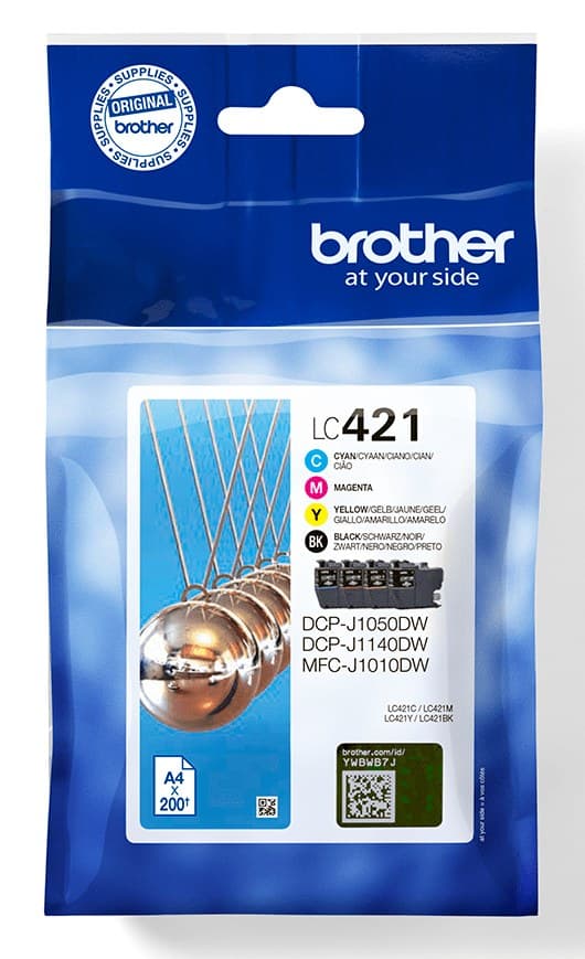 Brother LC421VALDR ink cartridge 4 pc(s) Original Black, Cyan, Magenta, Yellow - Image 1