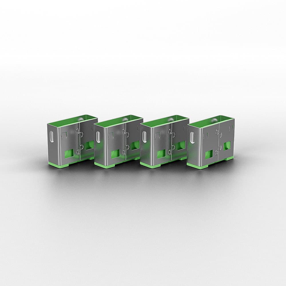Lindy USB Port Blocker (without key) - Pack of 10, Colour Code: Green - Image 2
