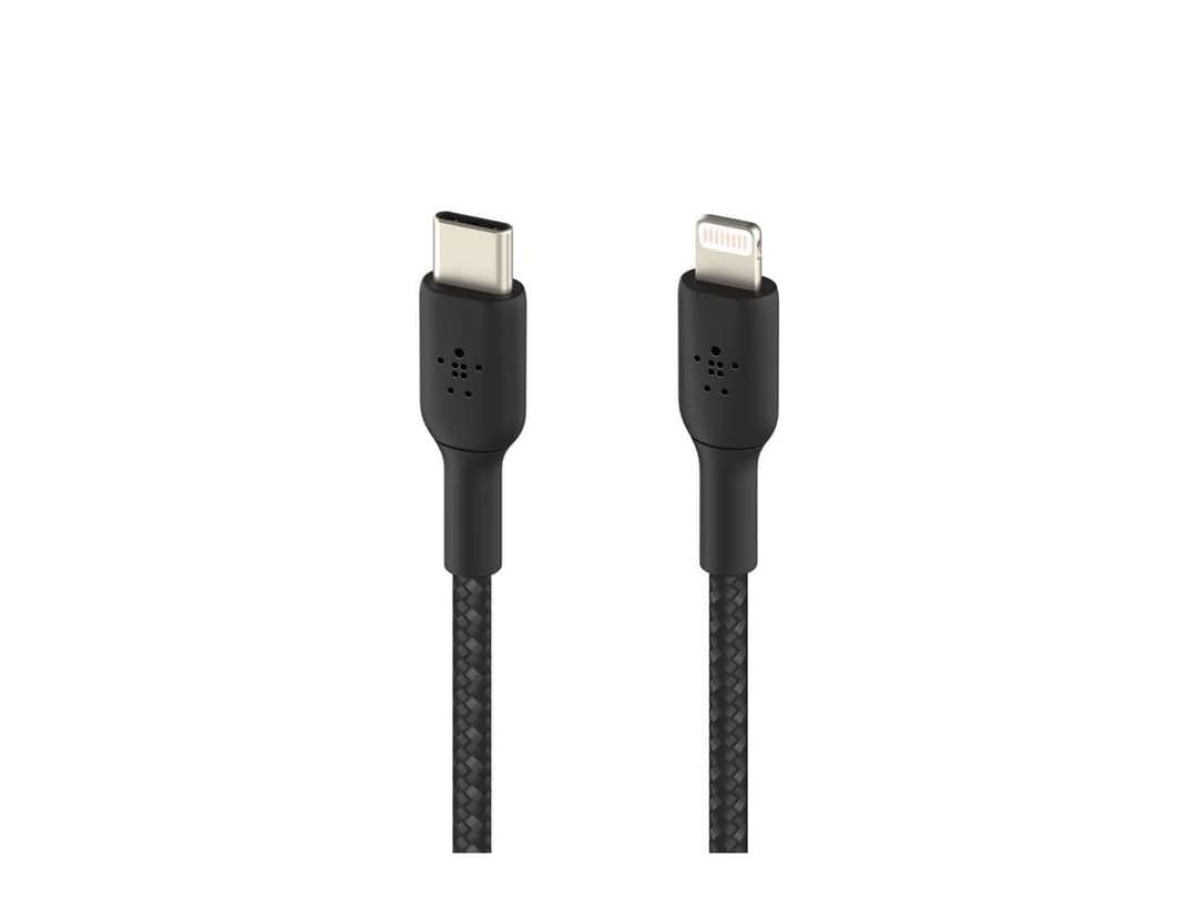 Belkin Braided USB-C To Lightning Cable Boost Charge MFi-Certified iPhone USB-C Cable - Black - Image 1