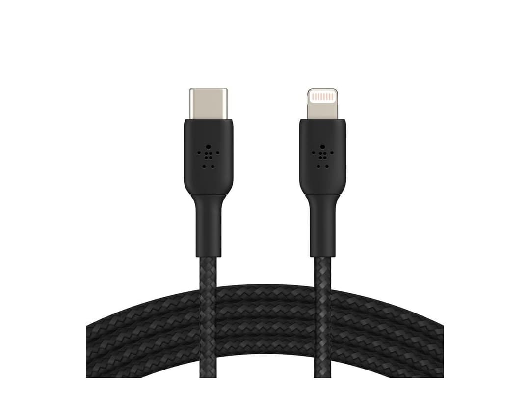 Belkin Braided USB-C To Lightning Cable Boost Charge MFi-Certified iPhone USB-C Cable - Black - Image 3