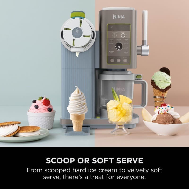 Ninja CREAMi Scoop & Swirl 13-in-1 Ice Cream & Soft Serve Maker - Icy Blackberry Lime - Image 3