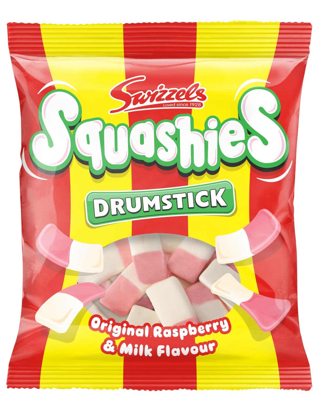 Swizzels Squashies Sweets, Drumstick Squashies Original - Raspberry and Milk Flavour- Single Pack 120g - Image 3