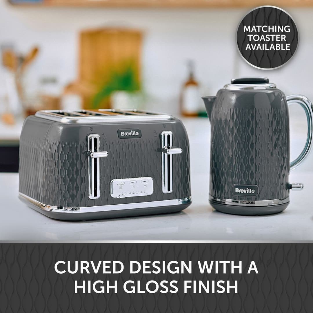 Breville VKT227 Curve Kettle - Grey and Chrome - Image 7