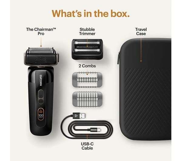 MANSCAPED The Chairman Pro Wet & Dry Foil Shaver - Black - Image 10