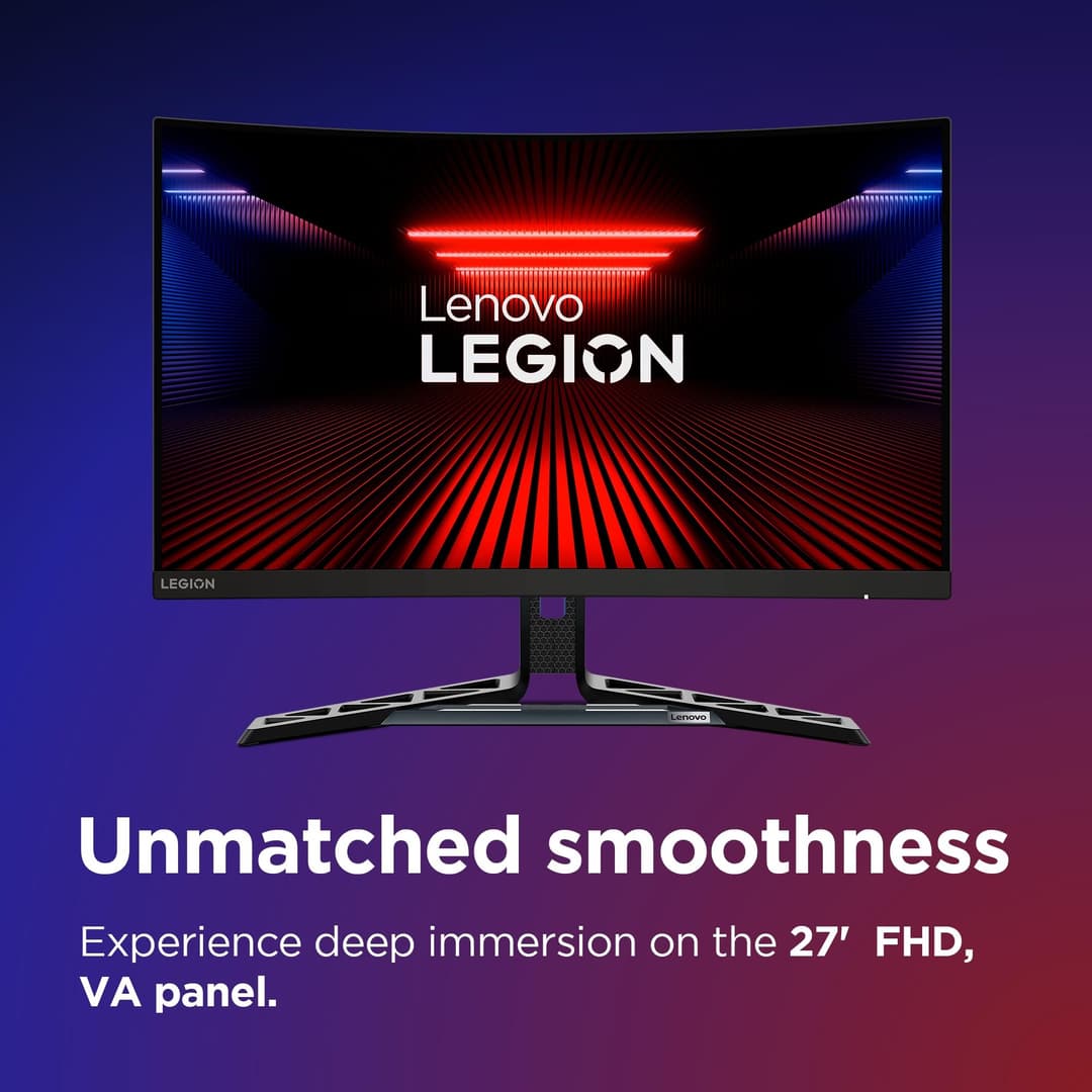 Lenovo Legion R27fc-30 27 Inch Full HD 240Hz VA Curved Gaming Monitor Raven Black - Image 3