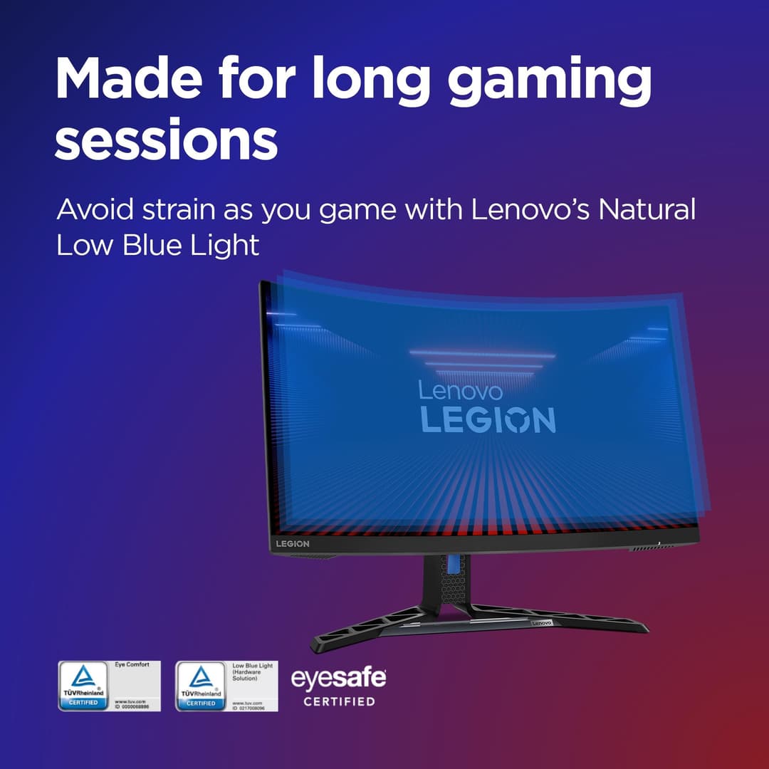 Lenovo Legion R27fc-30 27 Inch Full HD 240Hz VA Curved Gaming Monitor Raven Black - Image 6
