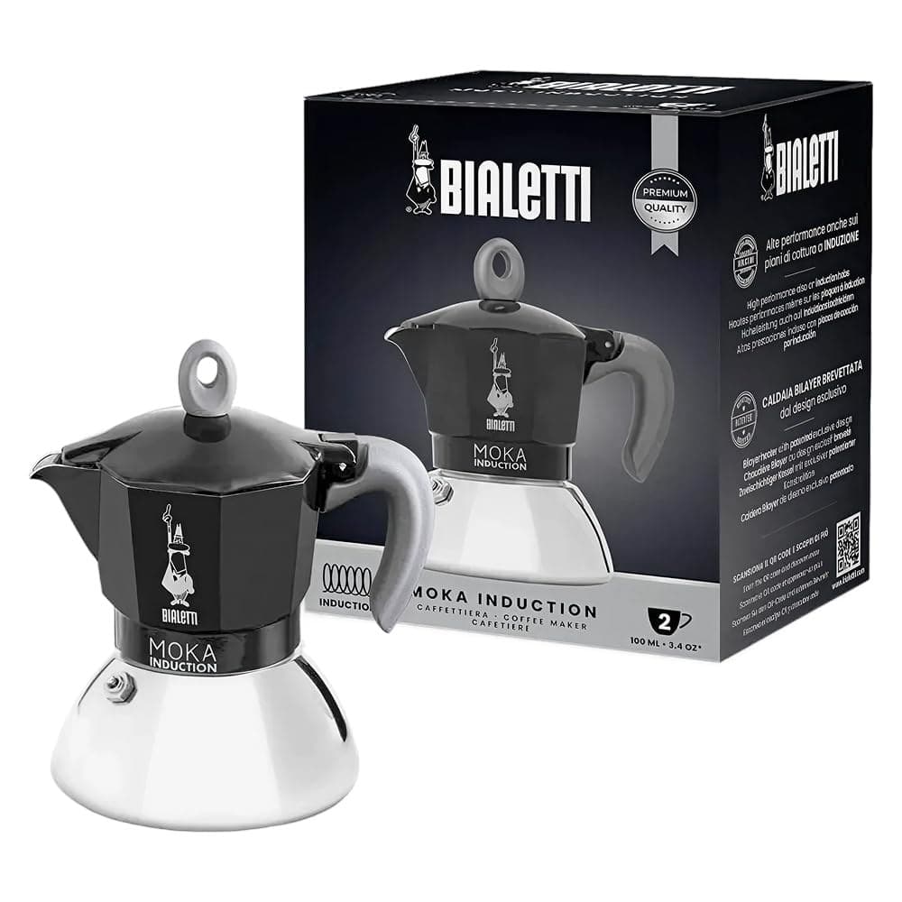 Bialetti Moka Induction Coffee Maker - Black - Image 2