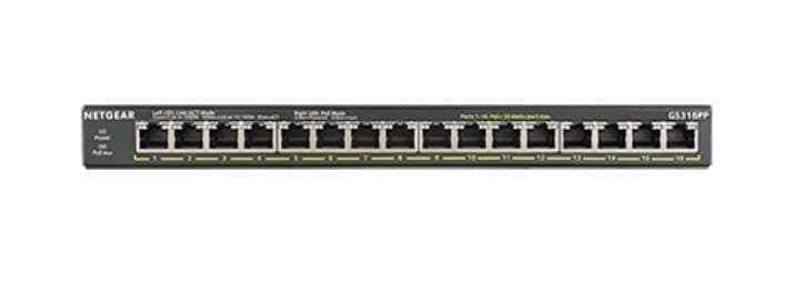 NETGEAR GS316PP Unmanaged Gigabit Ethernet (10/100/1000) Power over Ethernet (PoE) Black - Image 2