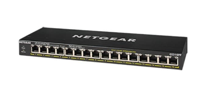 NETGEAR GS316PP Unmanaged Gigabit Ethernet (10/100/1000) Power over Ethernet (PoE) Black - Image 3