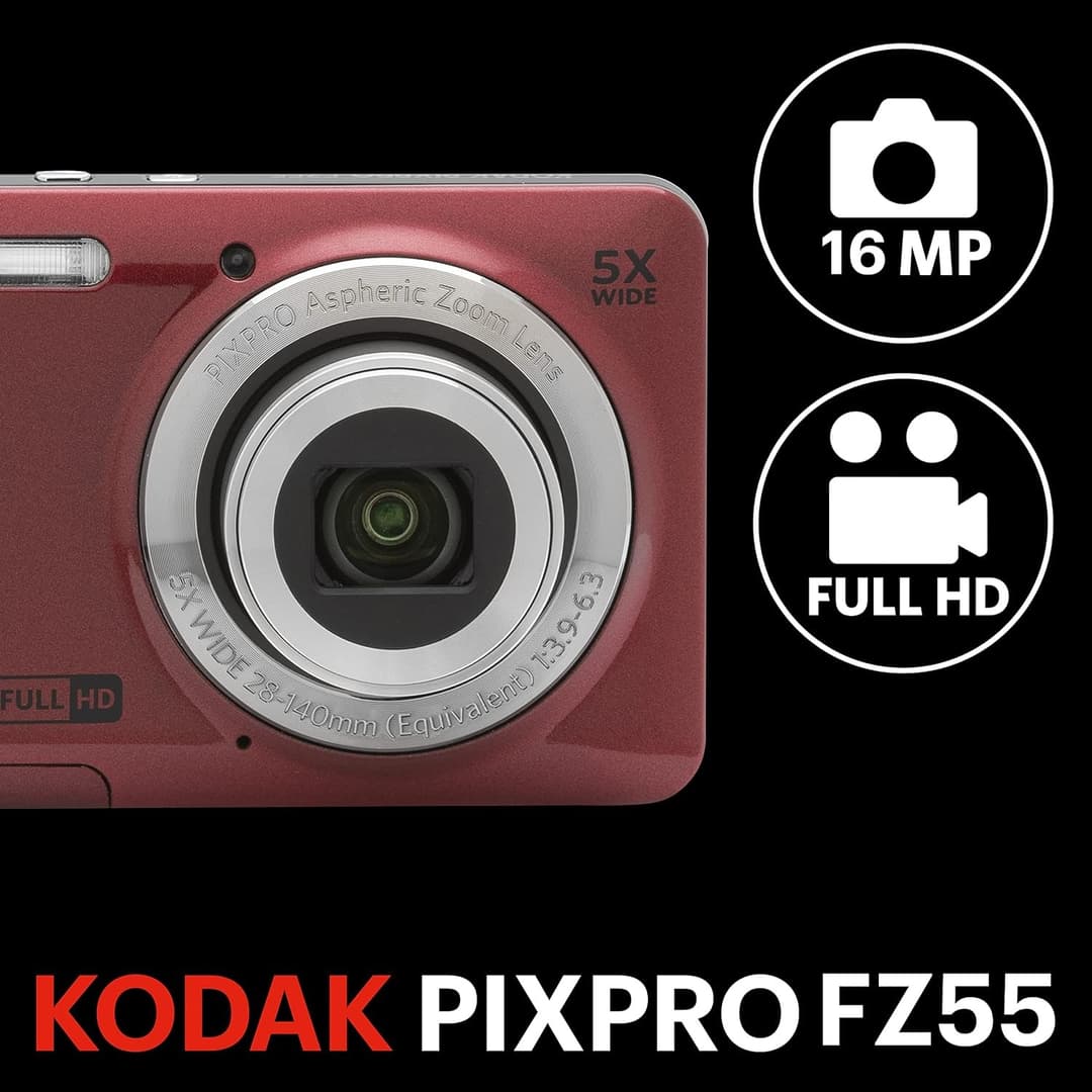 Kodak PIXPRO FZ55 1/2.3" Compact camera 16 MP CMOS 4608 x 3456 pixels Red - Image 3