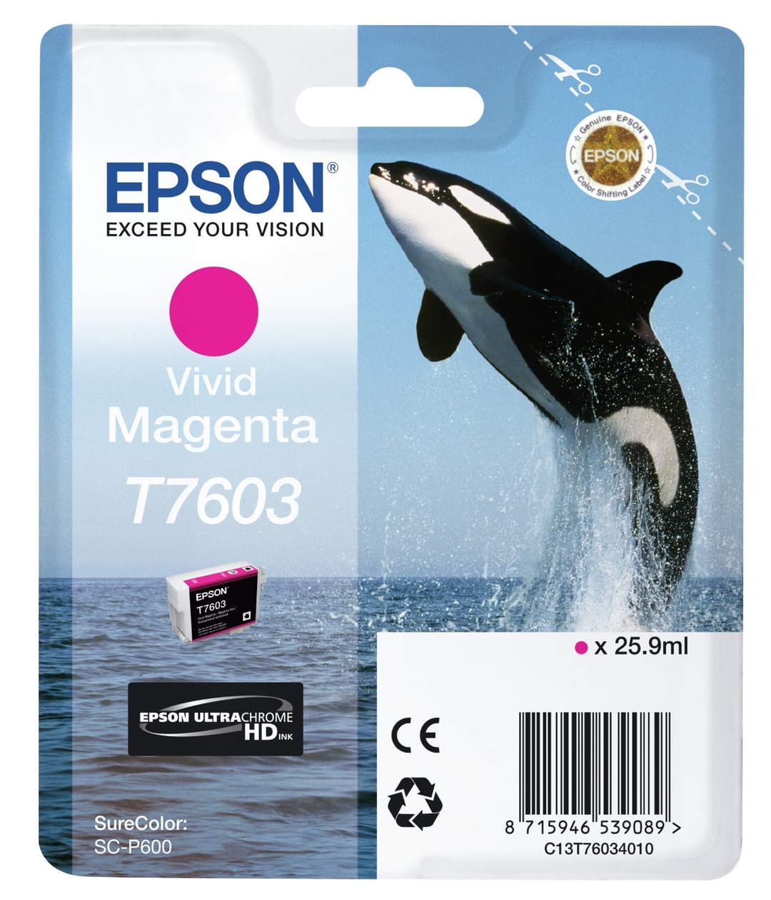 Epson C13T76034010 T7603 Vivid Ink Cartridge - Magenta - Image 1