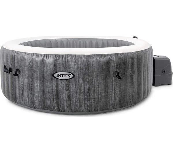 INTEX Pure Spa Greywood Deluxe Inflatable Hot Tub - 6 people, Grey - Image 1