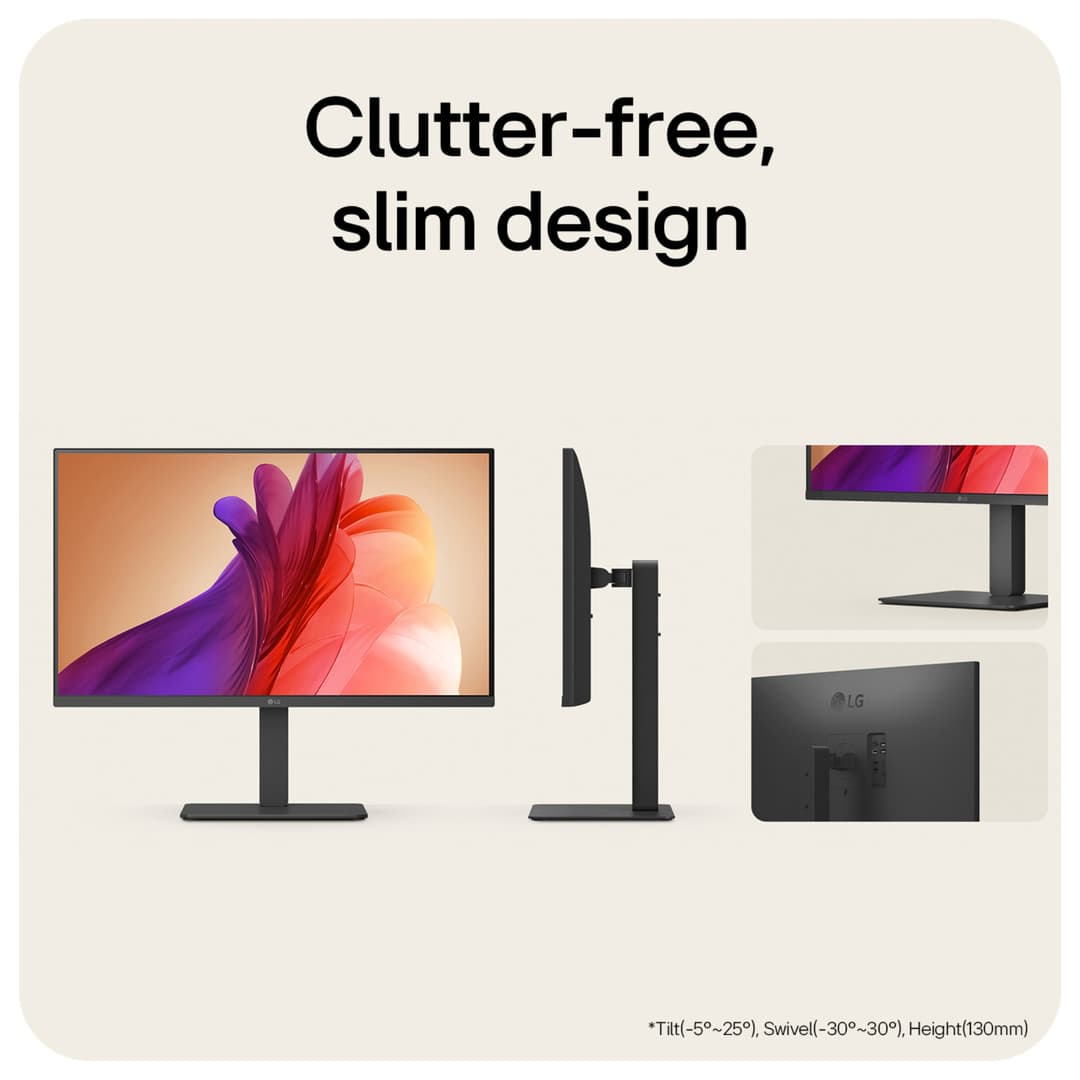 LG 32U720A-B 32" UHD 4K USB-C Height Adjustable Monitor with Speakers - Image 7