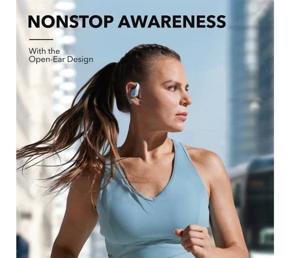 Soundcore AeroFit Pro Open-Ear Wireless Earbuds - Aqua Blue - Image 3