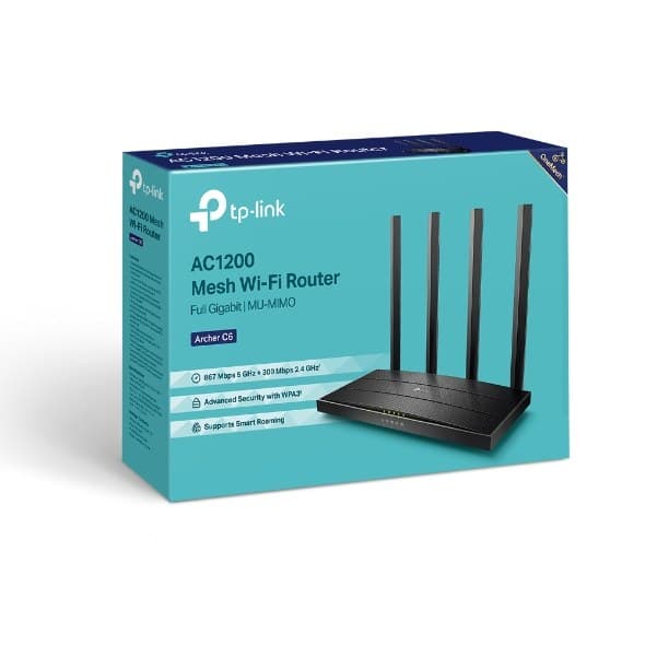 TP-Link Archer C6 AC1200 Dual-Band MU-MIMO Gigabit Wi-Fi Router - Image 4
