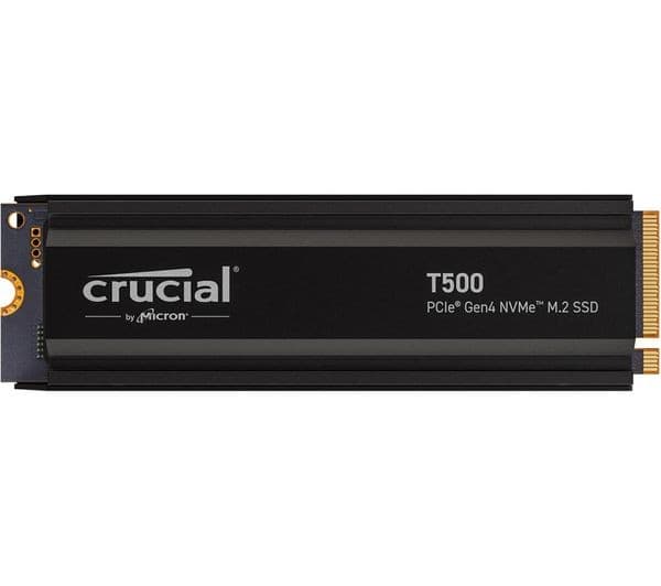 Crucial T500 2TB M.2 2280 PCIe Gen4 NVMe SSD with Heatsink - Image 1
