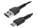 StarTech USB-A to USB-C Cable 1m Black thumbnail 1