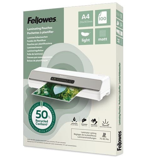 Fellowes 100143435 laminator pouch 100 pc(s) - Image 1