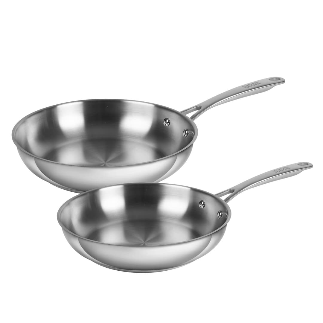 Kuhn Rikon Stainless Steel Frying Pan Set - Silver - Image 1