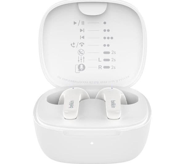 Belkin SoundForm Motion True Wireless Earbuds with Wireless Charging Case (AUC010) - White - Image 3