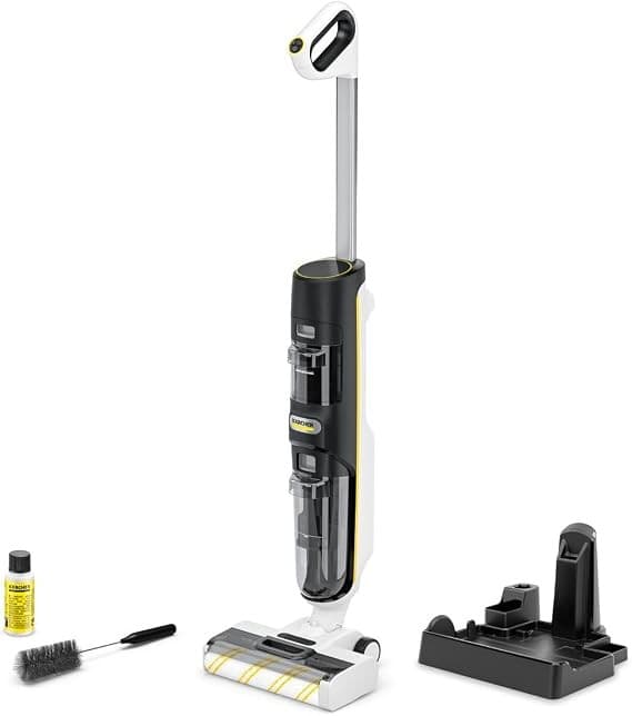Kärcher FCV 4 Cordless Wet and Dry Vacuum Mop 3-in-1 Floor Cleaner - Black & White - Image 1