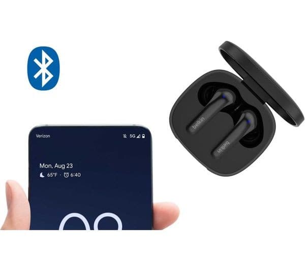Belkin SoundForm Motion True Wireless Earbuds with Wireless Charging Case (AUC010) - Black - Image 6