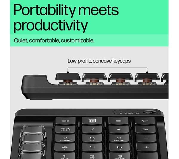 HP 430 Programmable Wireless Mechanical Keypad - Black (7N7C2AA) - Image 6