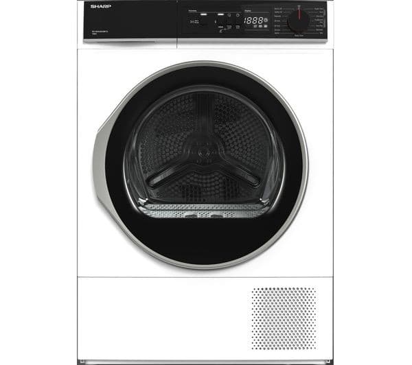 SHARP KD-NHA0S6GW1D-EN 10 kg Heat Pump Tumble Dryer - White - Image 1
