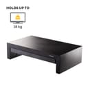Fellowes Computer Monitor Stand with 3 Height Adjustments - Designer Suites Monitor Riser with Storage Tray - Ergonomic Adjustable Monitor Stand for Computers - Max Weight 18KG/Max Size 21" - Black/Pearl thumbnail 3