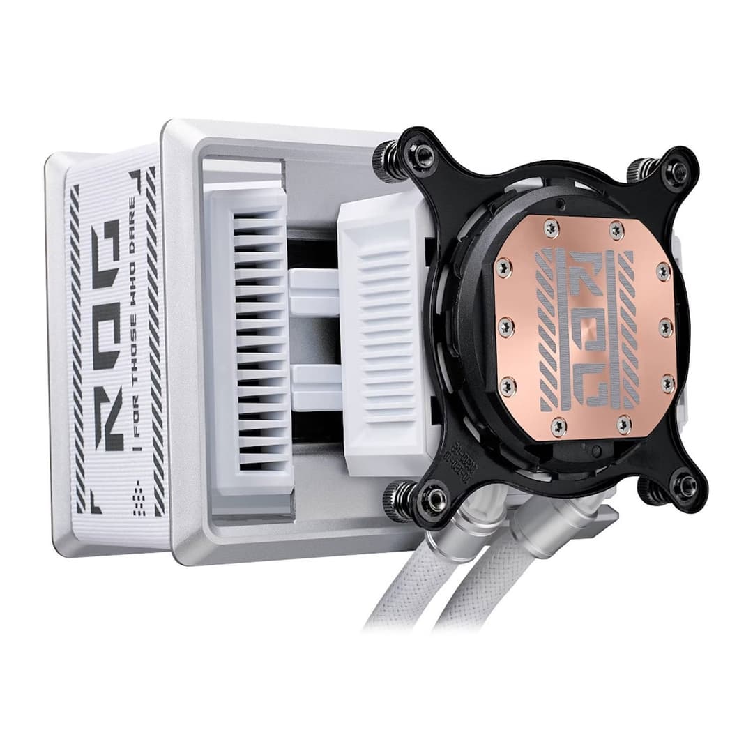 ASUS ROG Ryuo IV SLC 360 ARGB AIO Liquid CPU Cooler with AMOLED Display - White Edition - Image 3