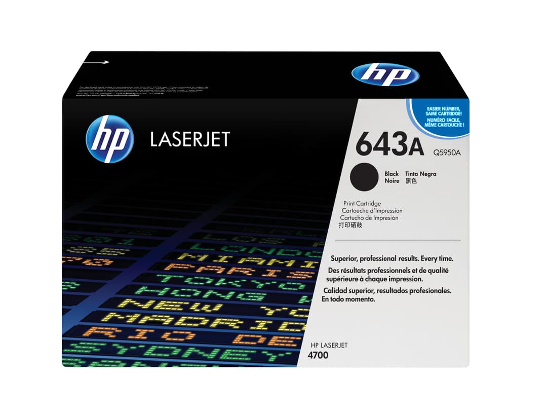 HP 643A Black Original LaserJet Toner Cartridge - Image 1