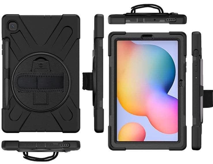 eSTUFF AUSTIN Defender Case for Samsung Galaxy Tab S6 Lite 2024/2022/2020 - Black (ES681842-BULK) - Image 1
