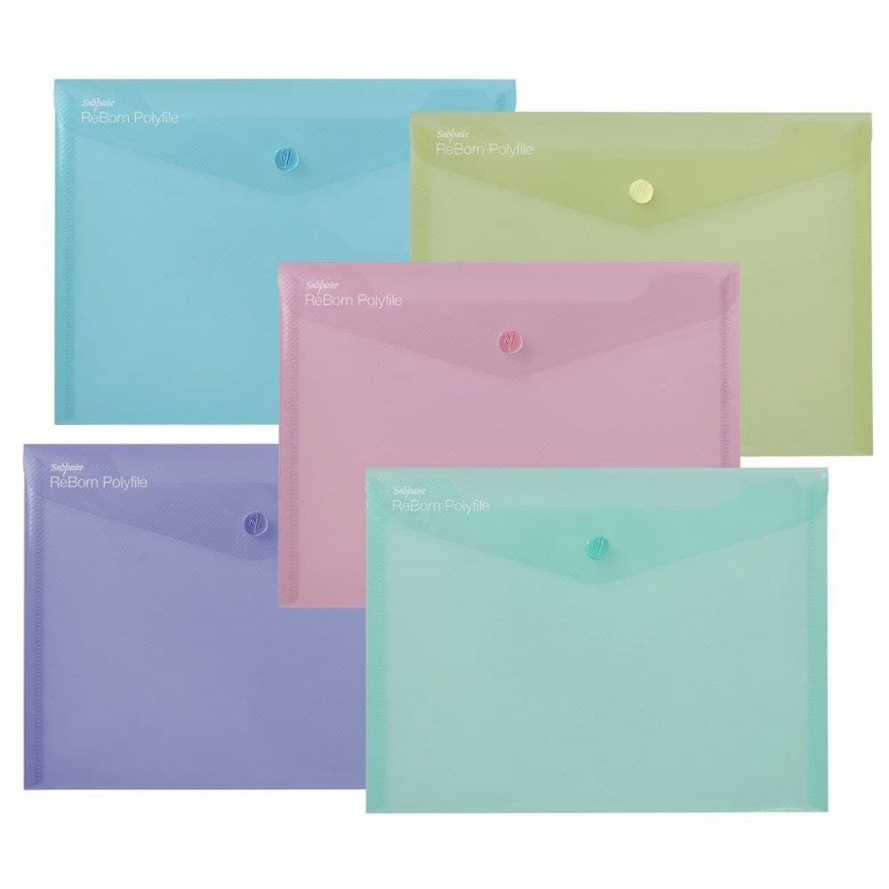 Snopake 15910 ReBorn Recycled A5 Polyfile Pack of 5 - Image 1