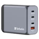 Verbatim GNC-200 GaN Charger 200W with 2 x USB-C PD 100W / 1 x USB-C PD 65W / 1 x USB QC 3.0 (EU/UK/US) thumbnail 1