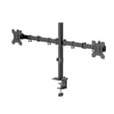 Hama Monitor Mount, 2 Monitors, Height-adjustable, Swivel/Tilt, 13" - 35", Black thumbnail 1