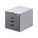 Durable VARICOLOR SAFE 4 Drawer Stackable Desktop Organiser - Grey/Multicolour thumbnail 2