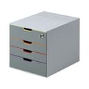 Durable VARICOLOR SAFE 4 Drawer Stackable Desktop Organiser - Grey/Multicolour thumbnail 3