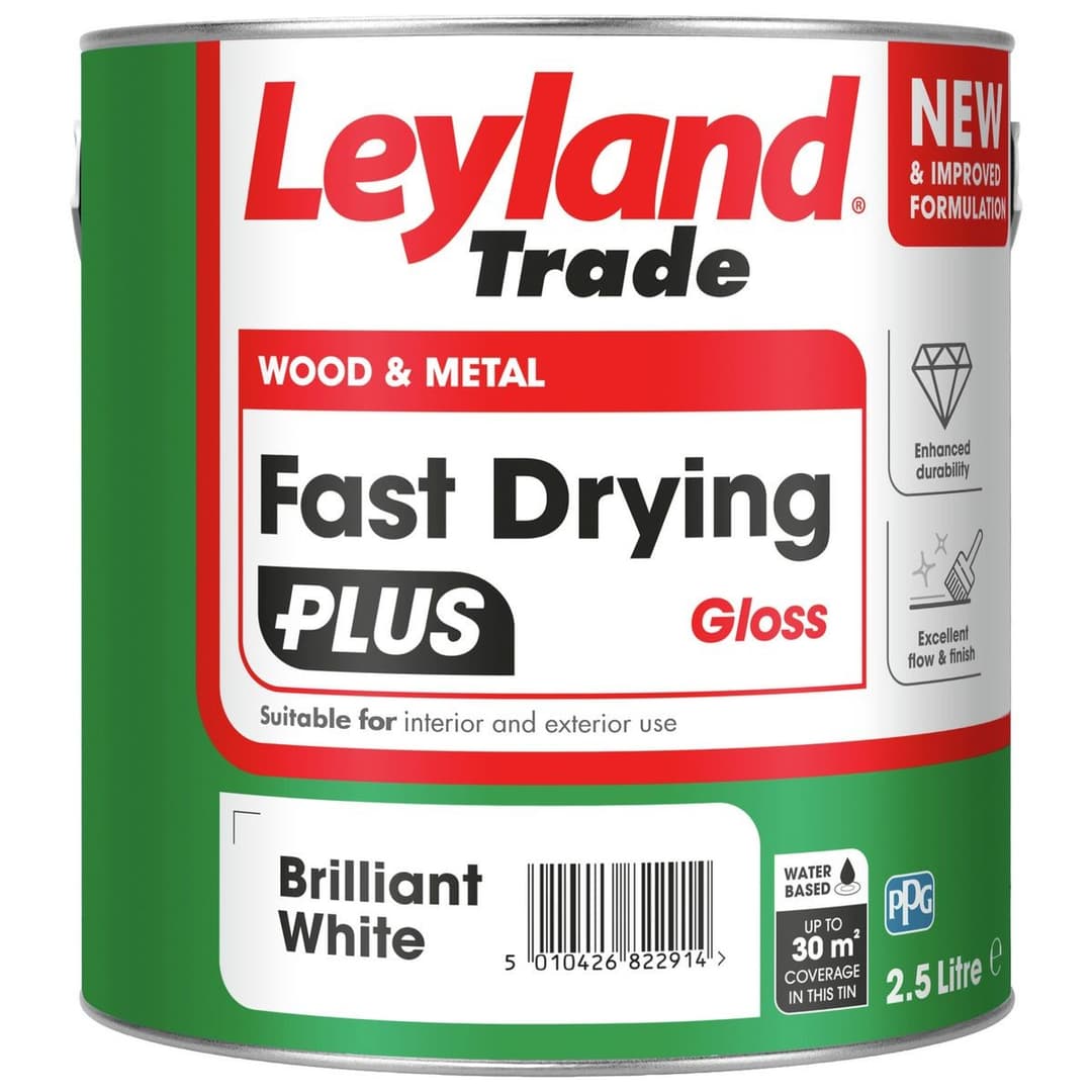 Leyland - Fast Dry Plus - Gloss - Brilliant White - 2.5L - Image 1