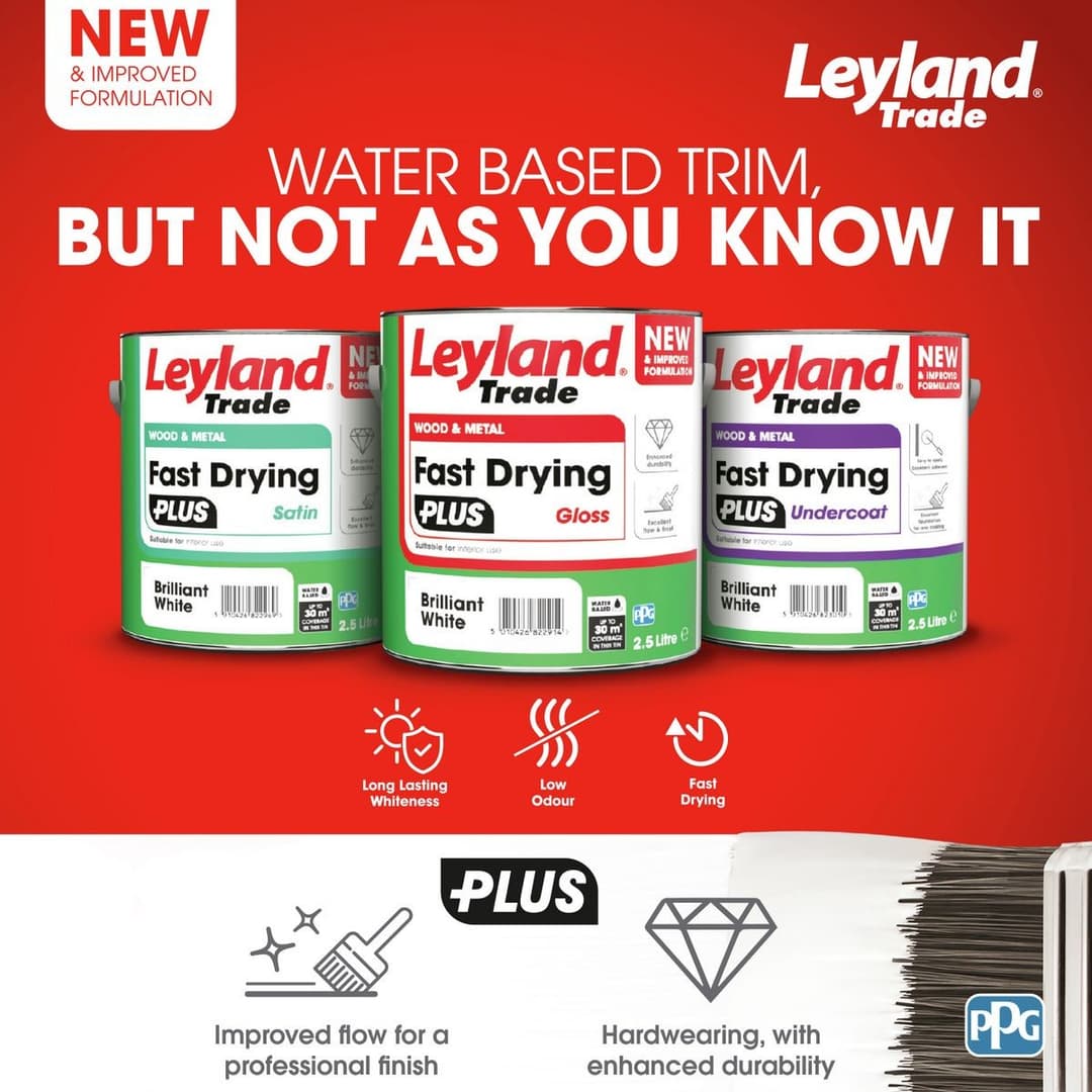 Leyland - Fast Dry Plus - Gloss - Brilliant White - 2.5L - Image 4