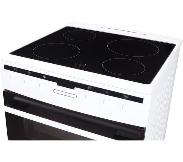 AMICA AFC6550WH 60 cm Electric Ceramic Cooker - White - Image 2