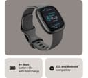 Fitbit Sense 2 Advanced Health & Fitness Smartwatch Built-in GPS ECG SpO2 Stress & Sleep Tracking - Shadow Grey thumbnail 5
