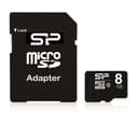 8GB Silicon Power microSD Memory Card SDHC Class 10 w/ SD adapter (SP008GBSTH010V10SP) 40MB/sec thumbnail 1