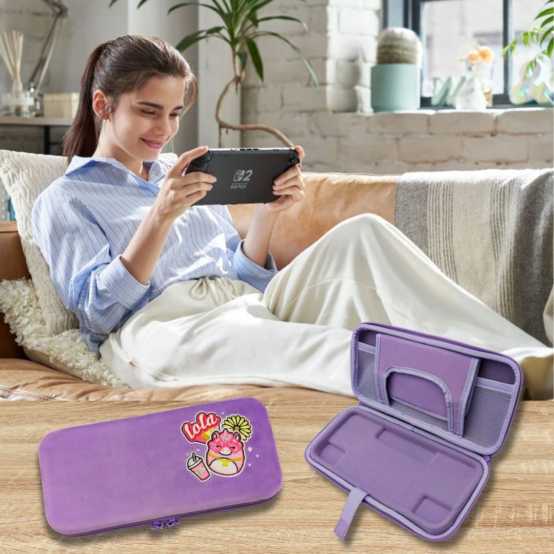 Squishmallows Cam The Cat Travel Case For Switch - Pink - Image 10