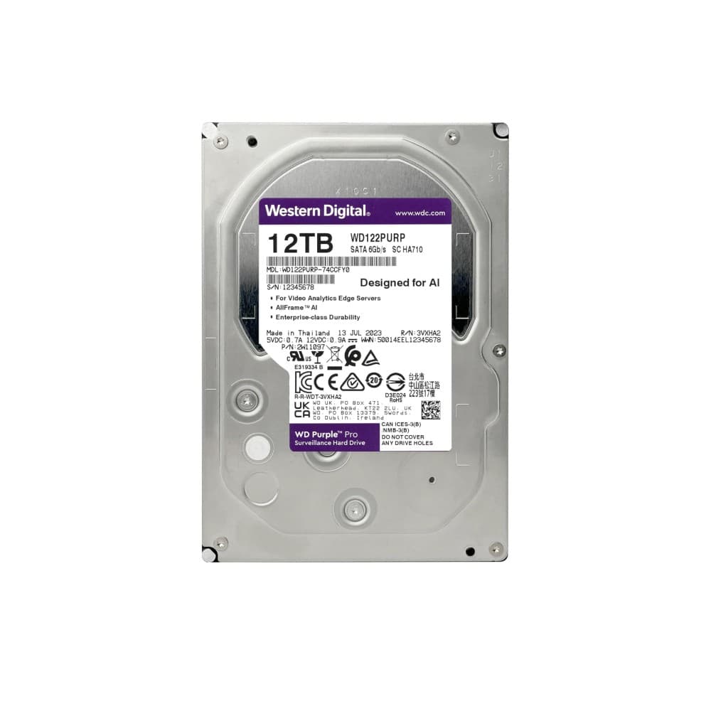 WD Purple Pro 3.5-inch SATA III 7200RPM Surveillance Hard Drive 12TB - Image 4