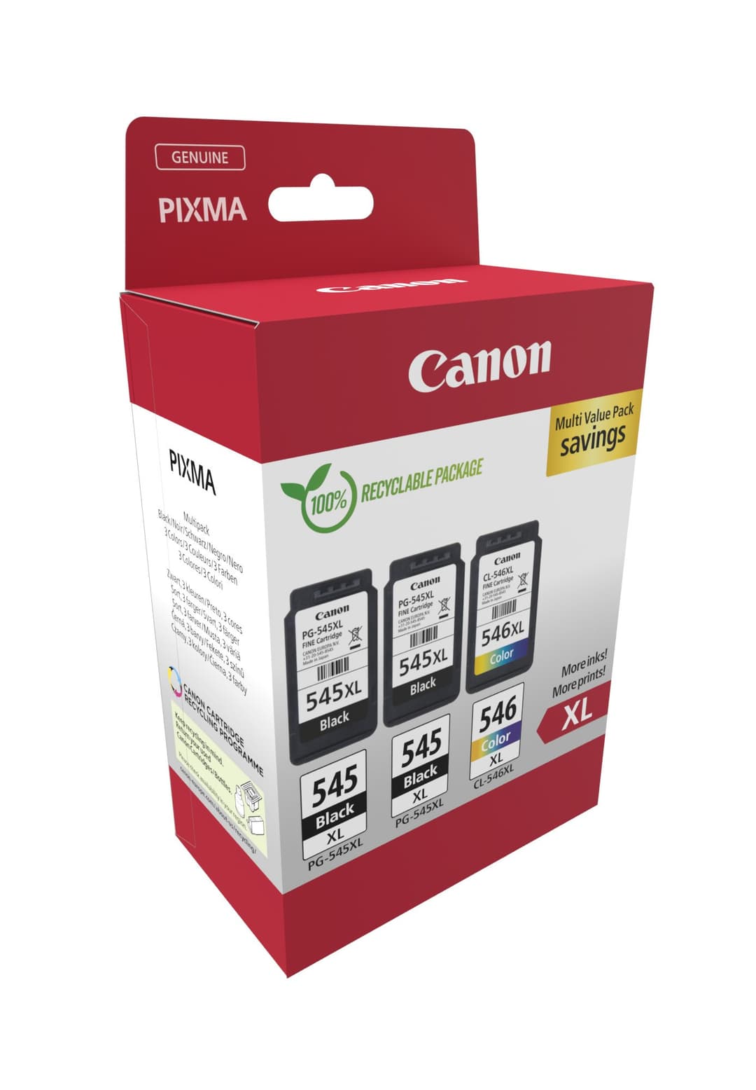 Canon 8286B013 ink cartridge 3 pc(s) Original High (XL) Yield Black, Cyan, Magenta, Yellow - Image 2