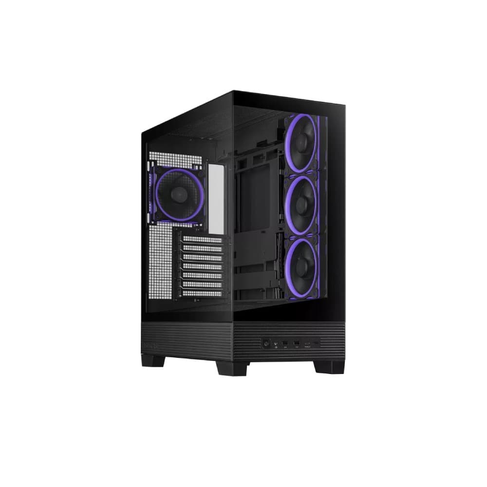 ASUS A31 PLUS TG ARGB Tempered Glass Mid Tower ATX Gaming PC Case - Black - Image 7