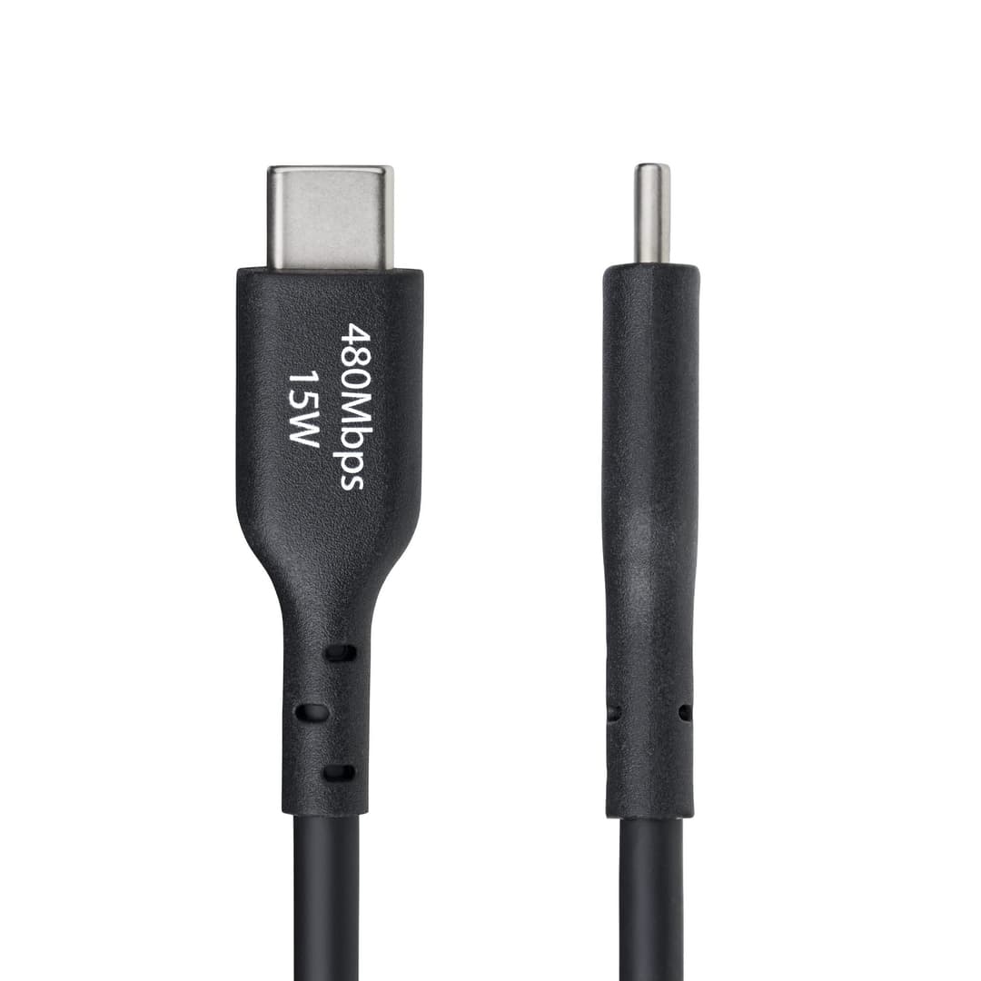 StarTech.com 3m (9.8ft) USB-A to USB-C Charging Cable, Charge & Sync, 3A, USB 2.0, TPE Jacket - Black USB Charging Cord - Image 3