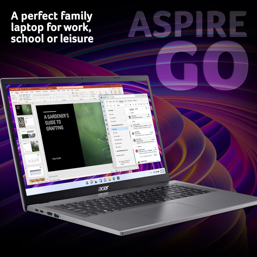 Acer Aspire Go Intel AG17-31P-33KH Intel Core 3 N355 8GB RAM 128GB SSD 17.3" Full HD Windows 11 Home S Laptop - Image 2