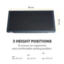 Fellowes Foot Rest Under Desk - Professional Series Under Desk Foot Rest Ergonomic Foot Rest with 3 Height Adjustable Positions & Non-Slip Platform Surface - Foot Rest Stool for Office & Home - Black thumbnail 3